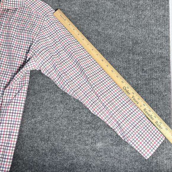 Etro Shirt Mens 42 Large Multicolor Check Plaid Made in Italy Long Sleeve Cotton - Picture 11 of 12